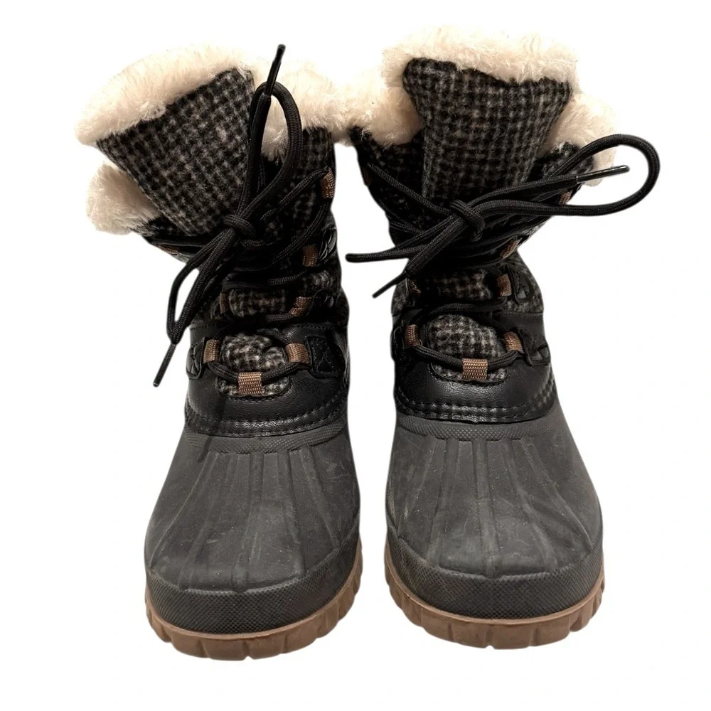 Cougar Storm Black and Tan Rain & Snow Boots Waterproof Design